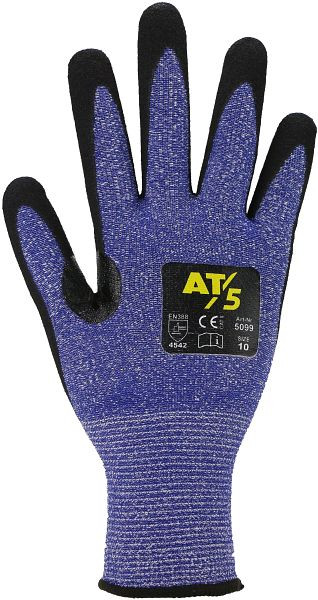 ASATEX Schnittschutzhandschuh, Stufe 5, Nitrilschaumbeschichtung, Farbe: blau/schwarz, VE: 100 Paar Größe: 11, 5099-11