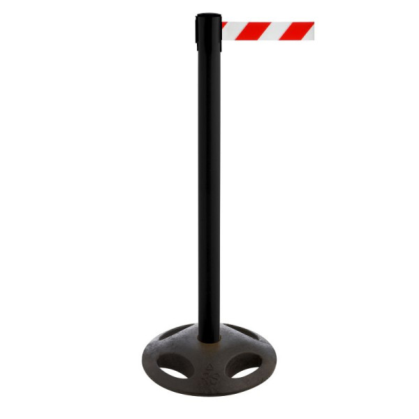 Stein HGS Personenleitsystem -P-Line Utility-, schwarz, rot/weiß diagonal (schraffiert), mit Gurtendstück (Standard), 12828s-1302