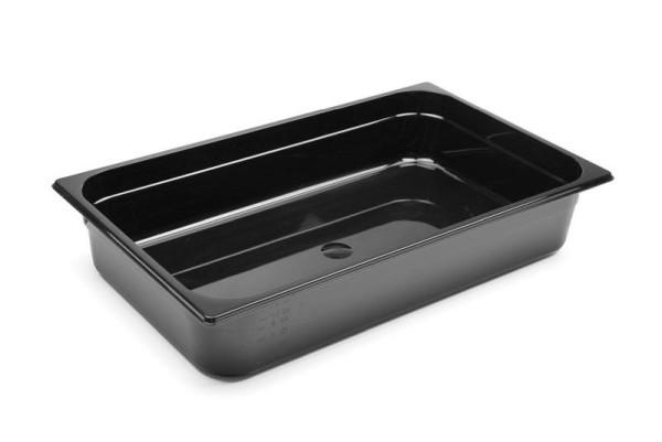 Hendi Gastronorm-Behälter Polycarbonat 1/1, 14 L, LxBxH: 530x325x100 mm, Schwarz, 862223