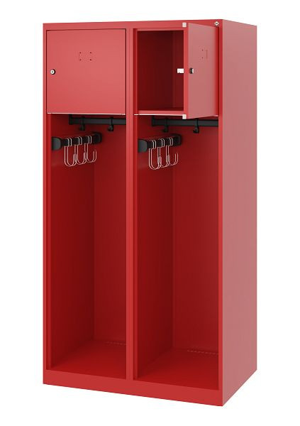 C+P Feuerwehrspind Evolo, Modell YOUNGSTER, 2 Abteile, H1530xB800xT500 mm, Feuerrot, 0490015-22 S10013