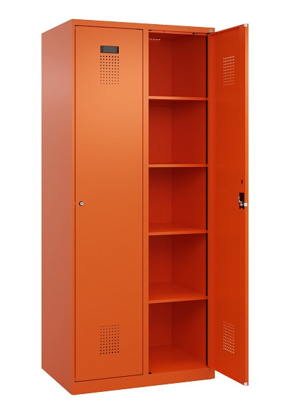 C+P Wäsche-Spind Evolo PLUS, 2 Abteile, 1850x800x500mm, 2004/2004, Verschluss Zylinderschloss, Ablageböden 8, 049000-22B S10050