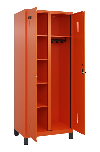 C+P Wäsche-/Garderobenspind Evolo PLUS, mit Füßen, 2 Abteile, 1950x800x500mm, 2, Drehriegel, 049610-22 S10023
