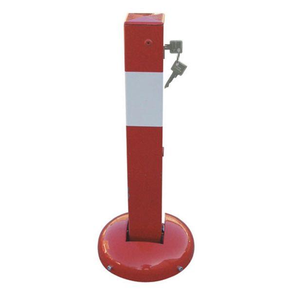 Stein HGS Absperrpfosten -Bollard Leipzig-, zum Aufdübeln mit, Bodenplatte Ø200mm, verschiedenschließend (Standard), 40215uzb