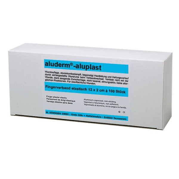 Stein HGS Fingerverbände -aluderm®-aluplast-, 180mm /50 Stück, stabil (widerstandsfähig und wasserfest), 25996