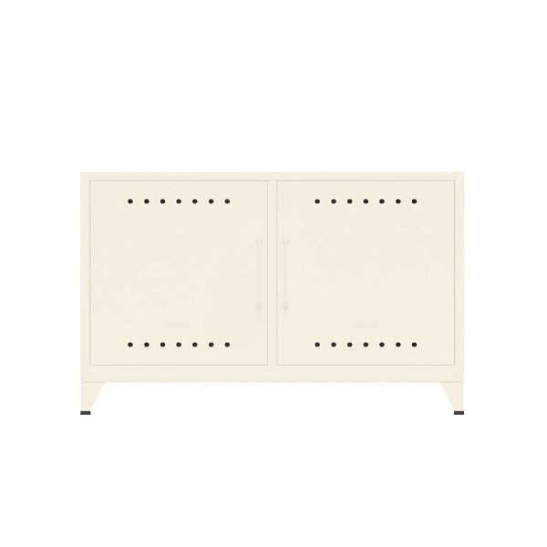 Bisley Fern Sideboard, inkl. 1 festen Fachboden, Kabeldurchlass und Klett-Halter, 625 reinweiß, FERCAB625