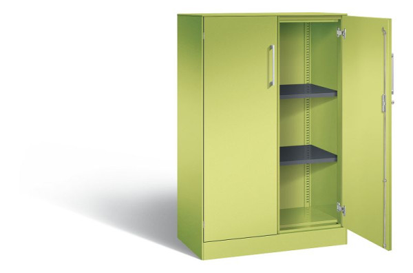 C+P Flügeltürenschrank Asisto, H1310xB800xT435mm, Farbe: Viridingrün / Viridingrün, Bügelgriff, 3 OH, 141033-000 S10188