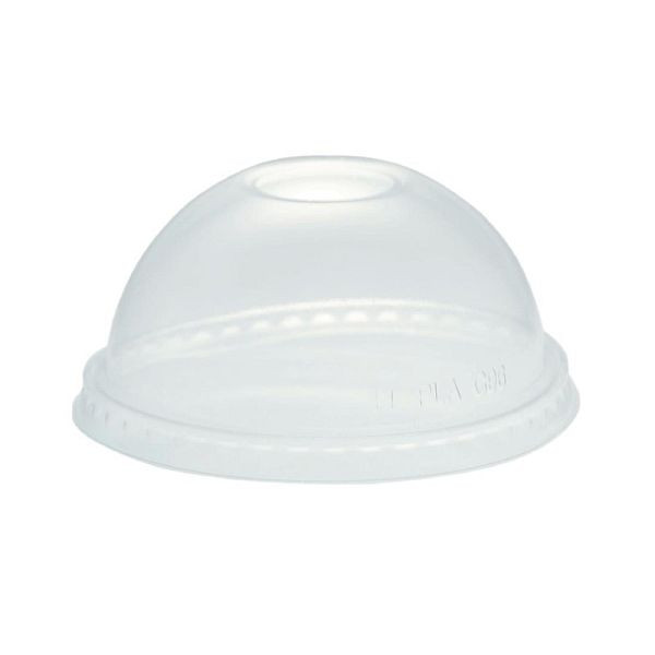 Vegware Kompostierbare gewölbte Deckel für Kaltgetränkebecher 34cl und 45,5cl, VE: 1000 Stück, GH016