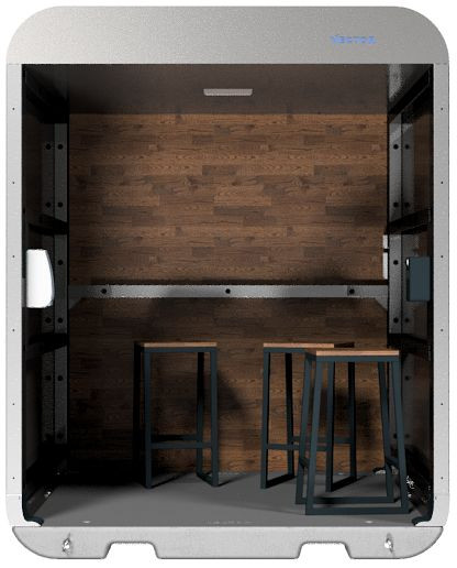 SCHAKE-VECTOR Mobiler Aufenthaltsraum V-Lounge, verzinkt, VPLO21VOO0072