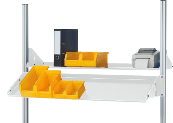 RAU Metallablage neigbar EE, B1000(915)xT300xH160mm, RAL7035, EE-AB1000-300.12
