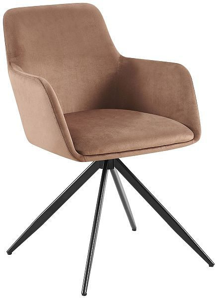 CLP Esszimmerstuhl Olema Samt, braun, 324217, 4255716321727