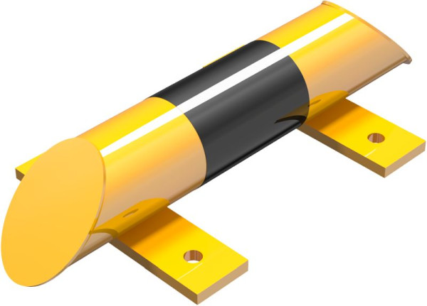 Schake Rammschutz-Balken Stahlrundrohr Ø 76 mm für Dübel Befestigung, Gesamtbreite: 400 mm, 477_40BG