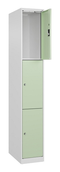 C+P Schließfachschrank Evolo PLUS, 3 Fächer, 1850x300x500mm, 9016/6019, 049000-103 S10019