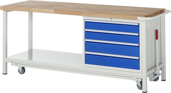 RAU Absenkbare Werkbank 8000 - Modell 8262, B2000 x T700 x H880 mm, 15-8262A6-207B4F.11