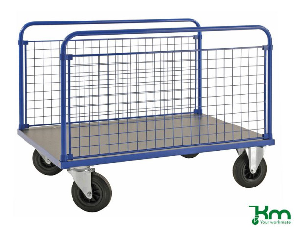 Kongamek Gitterwand-Plattformwagen, 2 Räder mit Bremsen, 1000 x 700 x 900 mm, KM236-2B