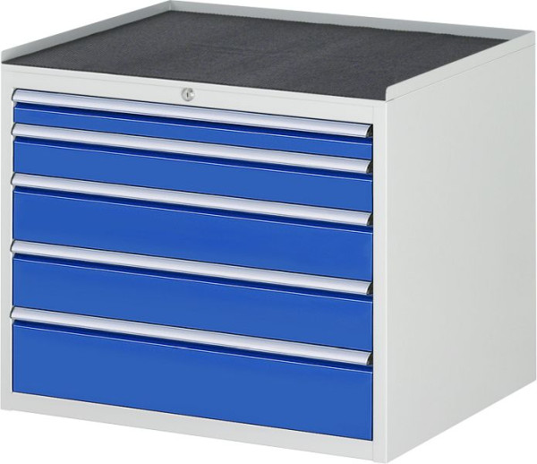 RAU Schubladenschrank Serie 7000, B770 x T650 x H645mm, Metallauflage, Höhe 25 mm, Schubladen: 1xH60, 1xH90, 2xH120, 1xH150 mm, 13-XL3.11A-MT.11