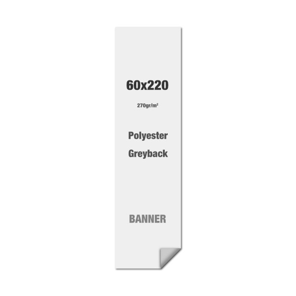 Showdown Displays Polyester-Greyback 270 g/m2 60 x 220 cm PVC-Frei, LPG60x220M270