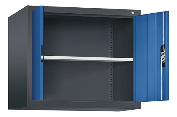 C+P Aufsatzschrank Acurado, H790xB930xT500mm, Farbe: Schwarzgrau / Enzianblau, Muldengriff, 9285-000 S10191