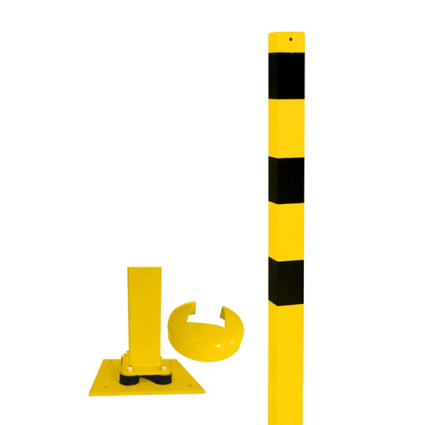 Stein HGS Absperrpfosten -Bollard- 70 x 70 mm allseitig neigbar, 2 Ösen (180°), 470npbg-2