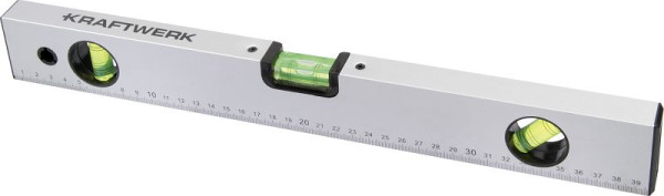 Kraftwerk Alu-Hohlprofil-Wasserwaage 400mm, 2 Libellen, 311.010.400