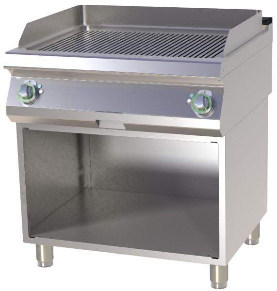 RM Thermik Serie 700, Elektro-Grillplatte mit Unterbau, 800x730x900 mm, gerillte Grillfläche, FTR-780E