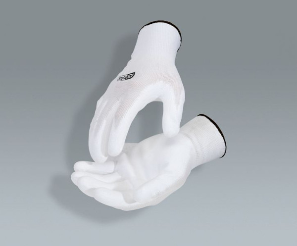 KS Tools Mikro-Feinstrickhandschuhe-weiß, 9, VE: 12 Stück, 310.0450