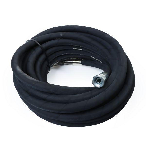 ELMAG Gummischlauch Typ 962/15 für Industrie-Aufroller 15 m 1/2', 12, 7x20 mm, 20 bar Eingang IG 1/2', Ausgang AG 1/2', verzinkt Anschlüsse, 9403974