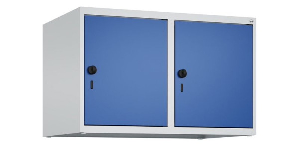 C+P Schrankaufsatz Classic PLUS, Aufsatzschrank, 7035/5010, Drehriegel, 500x800x500mm, 2 Abteile, 080090-22 S10003