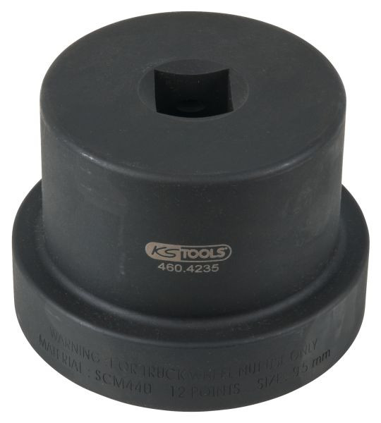 KS Tools 1" Achsmuttern-Schlüssel mit Führungsbund, 12-kant, 95 mm, 460.4235