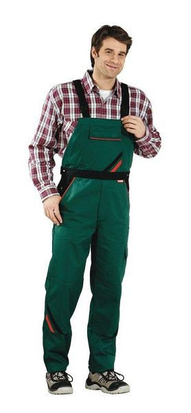 Planam Highline Latzhose, grün/schwarz/rot, Größe 63, 2335063