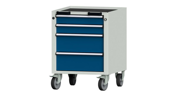 ANKE Werkbänke Rollcontainer, Modell 54 V, 570 x 615 x 750 mm, RAL 7035/5010, Wanne, 450.158