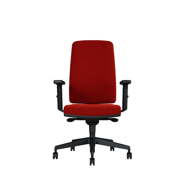 Bisley Bürodrehstuhl Stone, Mit Armlehnen, Kunststofffußkreuz, TN9404 tomato red, STONEKLTN9404