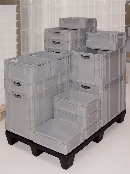 Bürkle Lager- und Stapelbehälter, Inhalt: 23 l, Randmaße außen L x B x H: 400 x 300 x 220 mm, 3414-0120