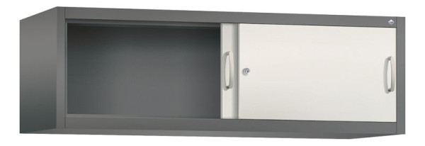 C+P Aufsatzschrank Acurado, H500xB1600xT500mm, Farbe: Vulkangrau / Perlweiß, Bügelgriff, 1 OH, 2154-00 S10092